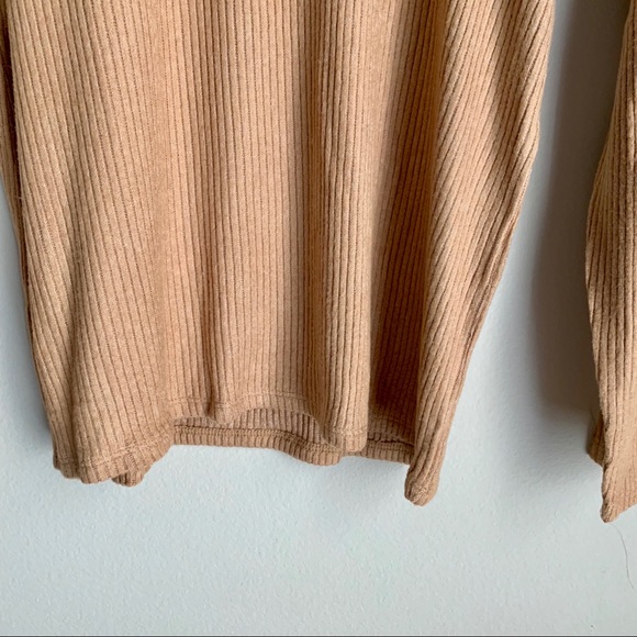 Lucky Brand Ribbed Ruffle Long Sleeve Shirt - Picture 5 of 7